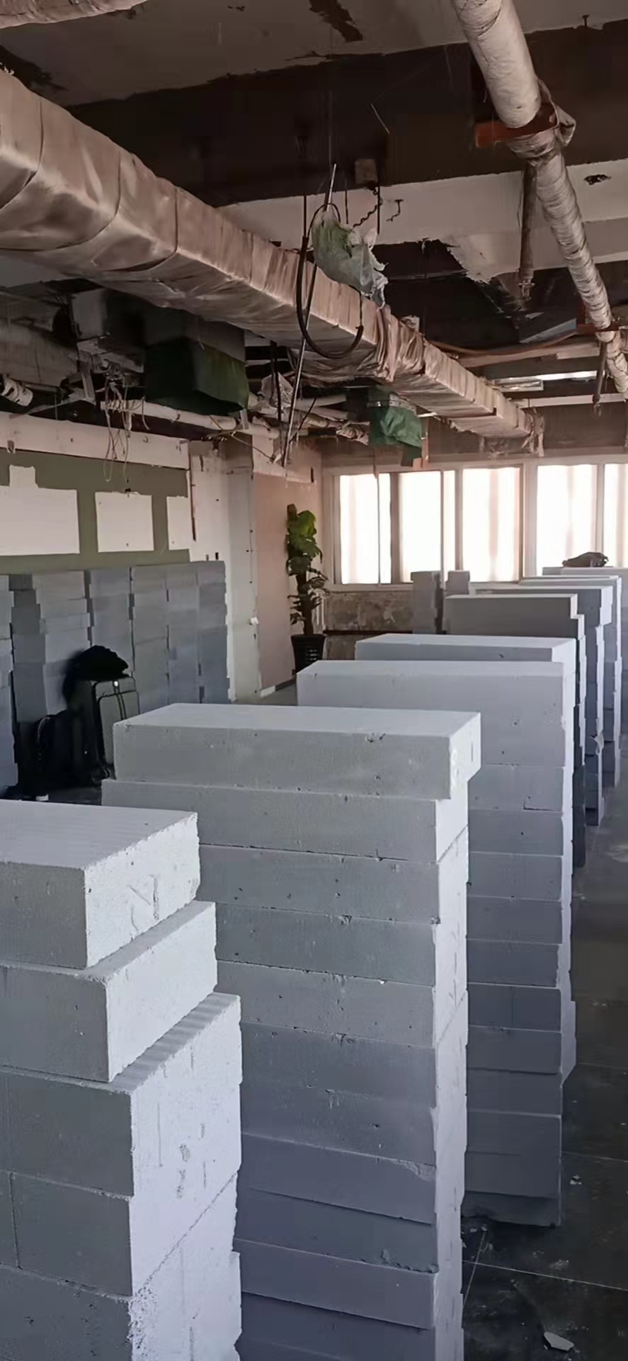 加气块隔墙现场参考